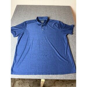 Tommy Bahama Island Zone Men's 3XL Blue Floral Polo Shirt Mesh Pullover Logo